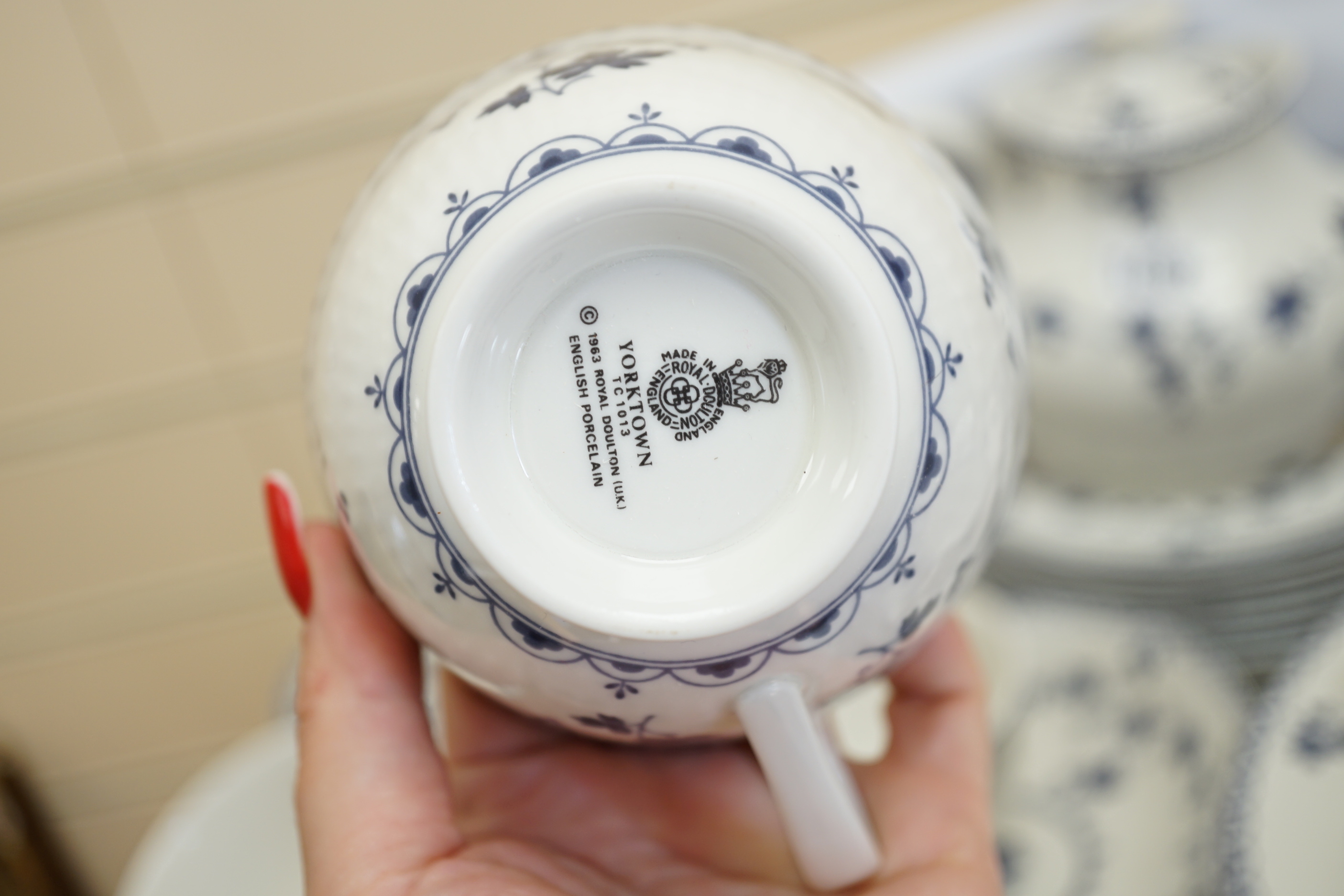 A Royal Doulton “York Town” dinner and tea service